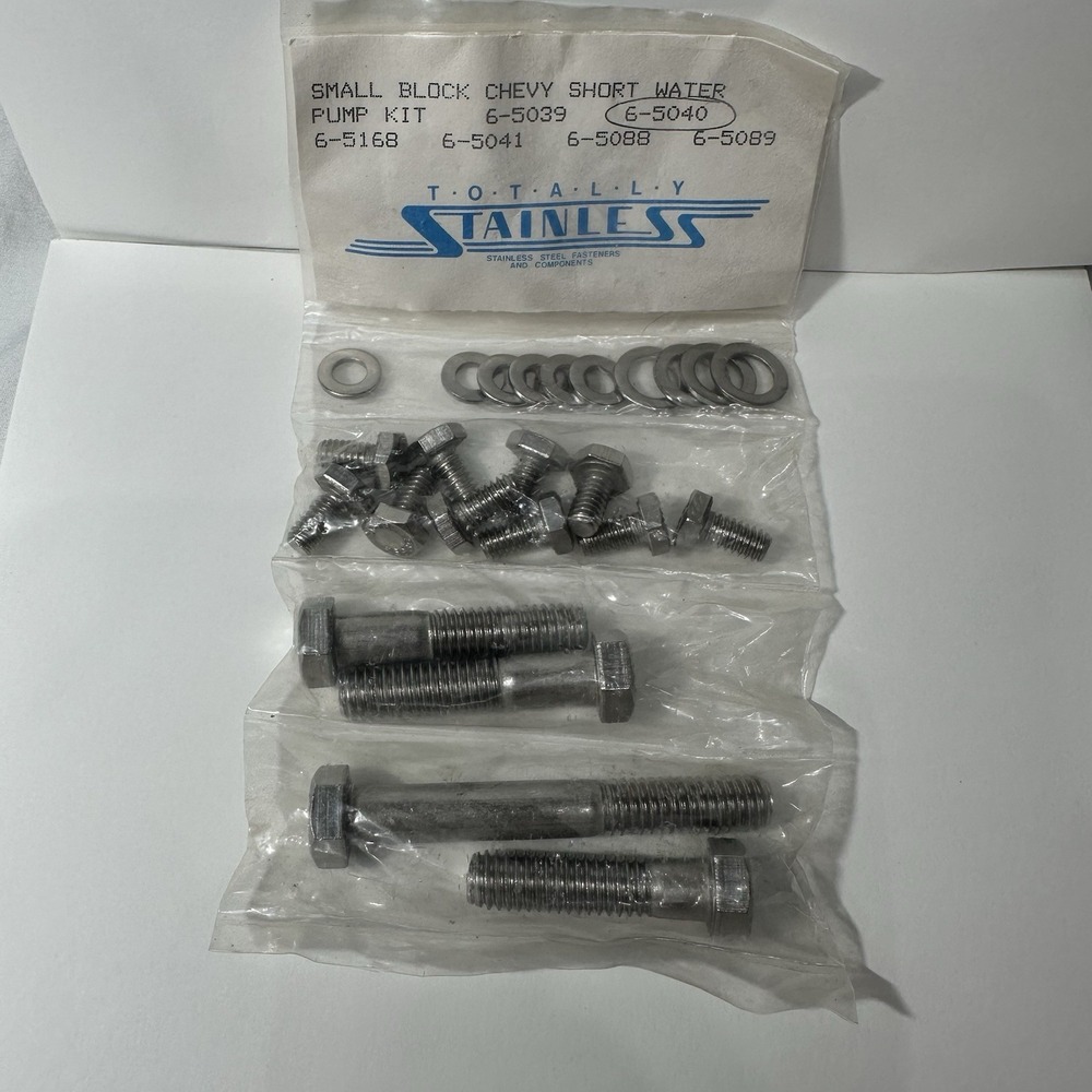 Small Block chevy short water pump bolt kit 6-5040 NOS